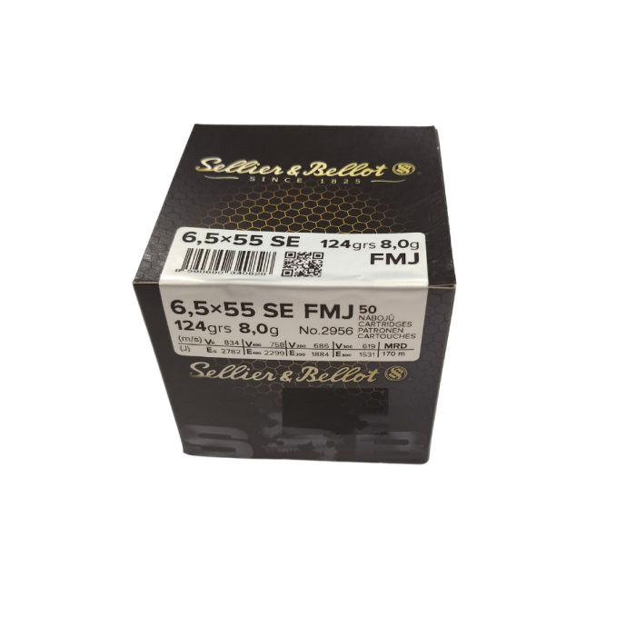 Amunicja S&B 6,5 × 55 SE FMJ 8G